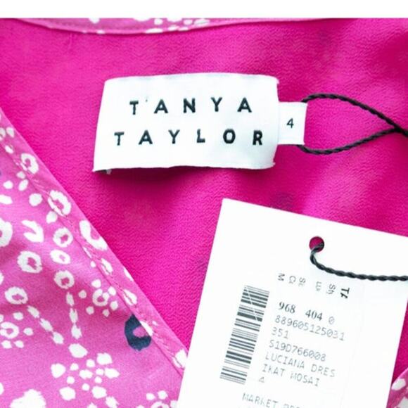 Tanya Taylor NWT Size 4 Ladies Multi Print  Luciana Midi Dress - Picture 7 of 11